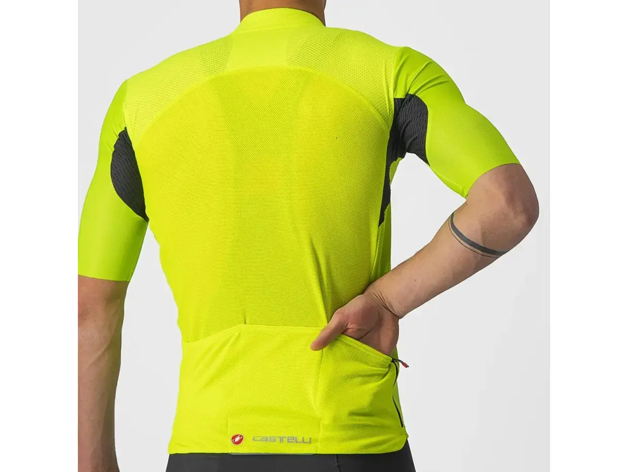 Castelli Endurance Elite Fietsshirt Korte Mouwen Limegroen Heren