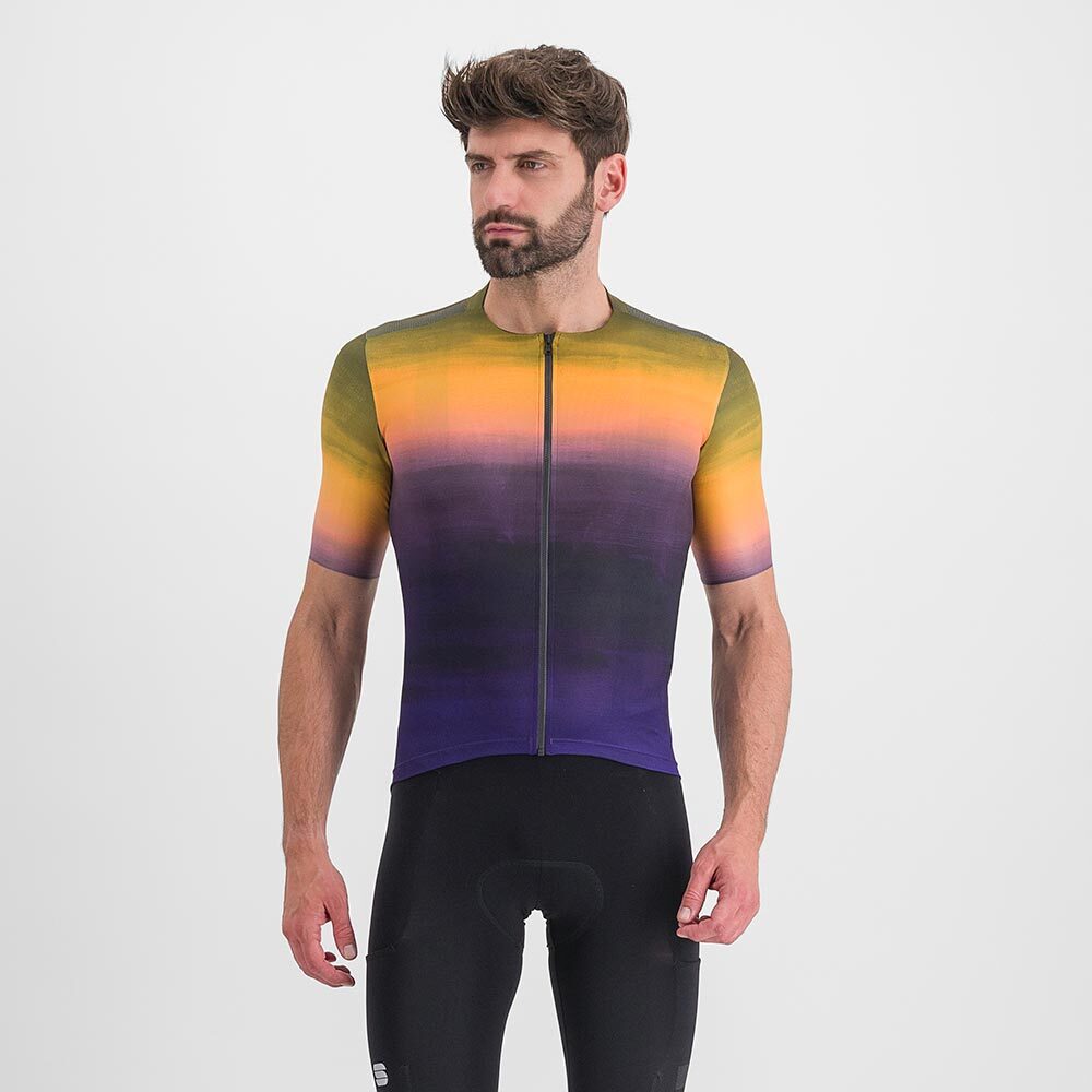 Sportful Flow Supergiara Fietsshirt Korte Mouwen Paars Multi Heren