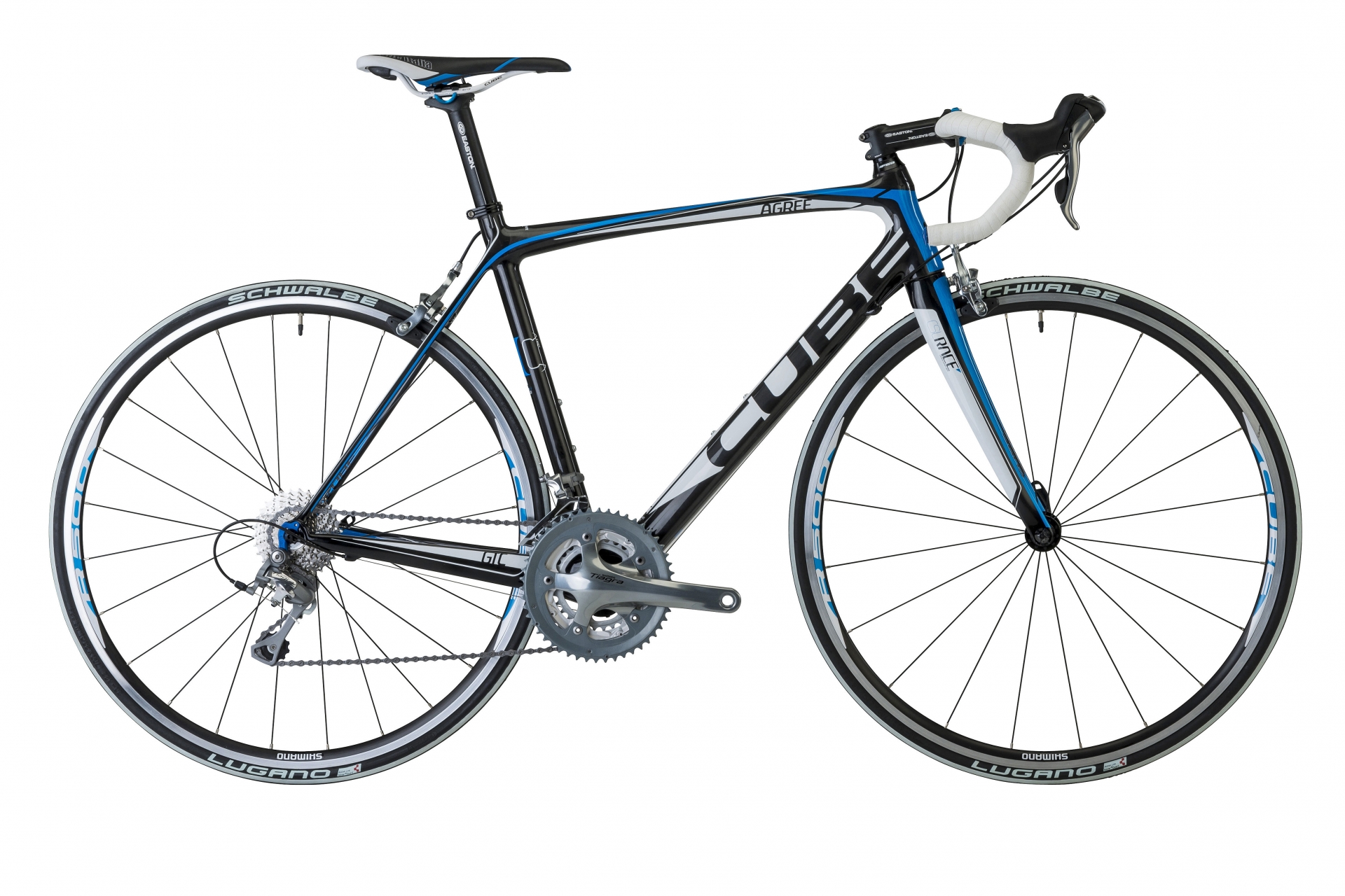 Cube Agree GTC Carbon Compact Racefiets Wit/Blauw