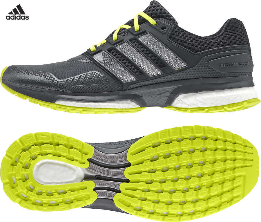 Response Boost 2 Techfit Hardloopschoenen Zwart Geel Heren