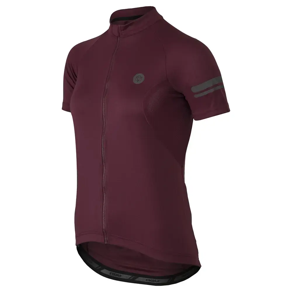 AGU Core II Essential Fietsshirt Korte Mouwen Donkerrood Dames