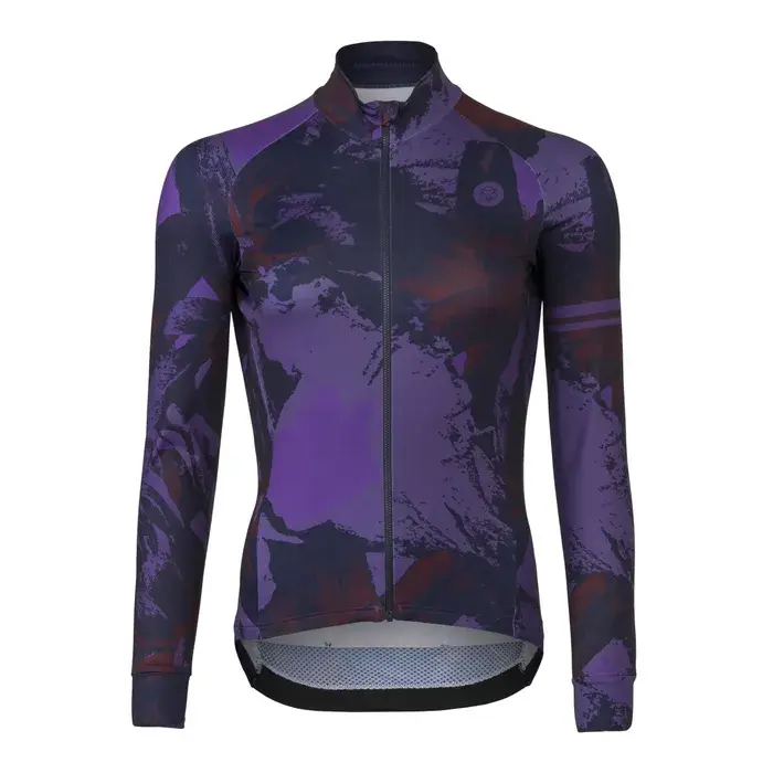 AGU Flower Performance Fietsshirt Lange Mouwen Paars Dames