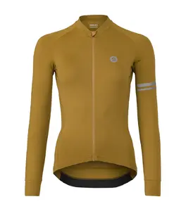 AGU Performance Solid Fietsshirt Lange Mouwen Bruin Dames