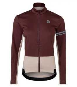 AGU Performance Winter Fietsjack Donkerrood/Beige Dames