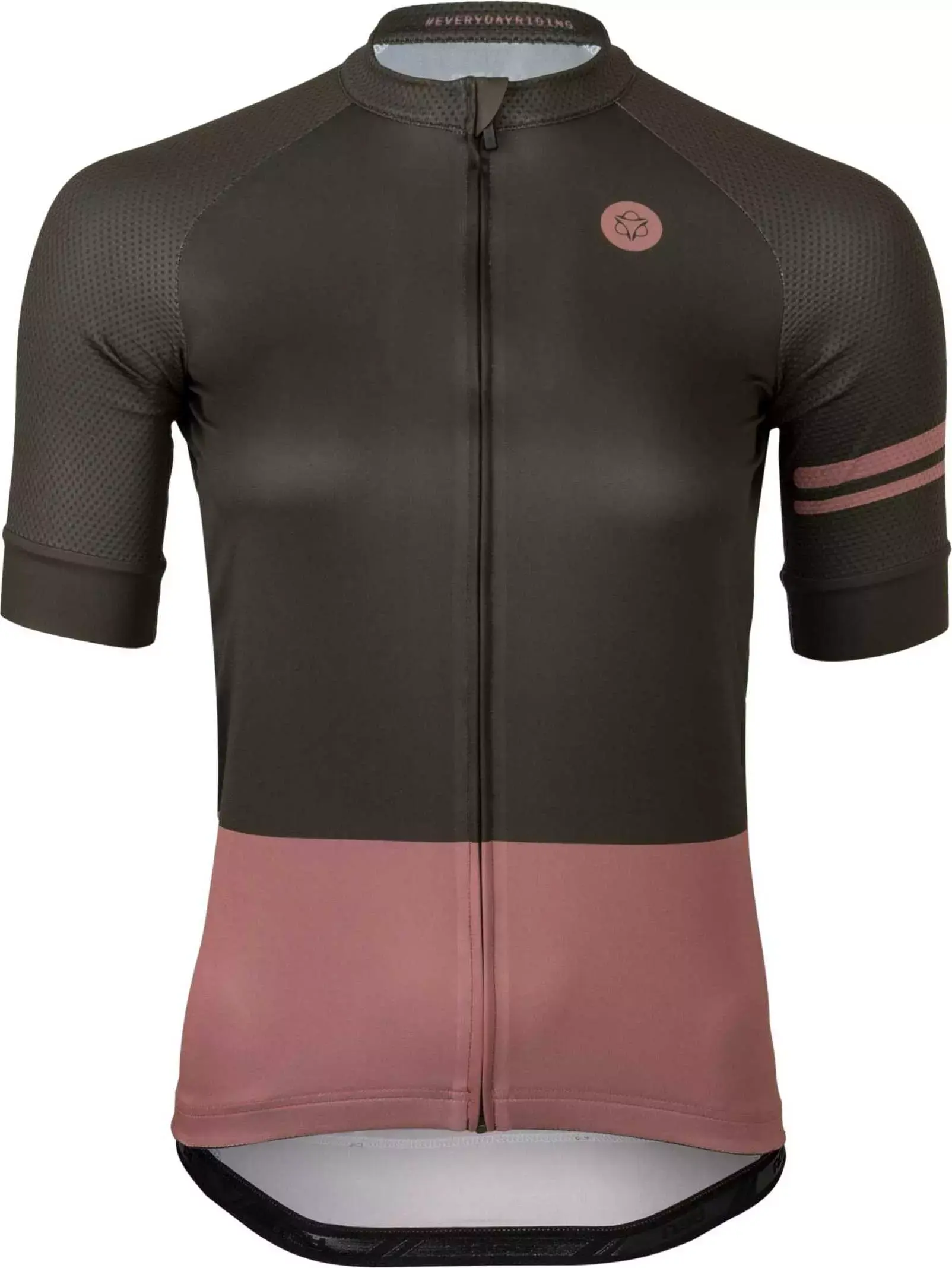 AGU Duo Essential Fietsshirt Korte Mouwen Donkergroen/Roze Dames