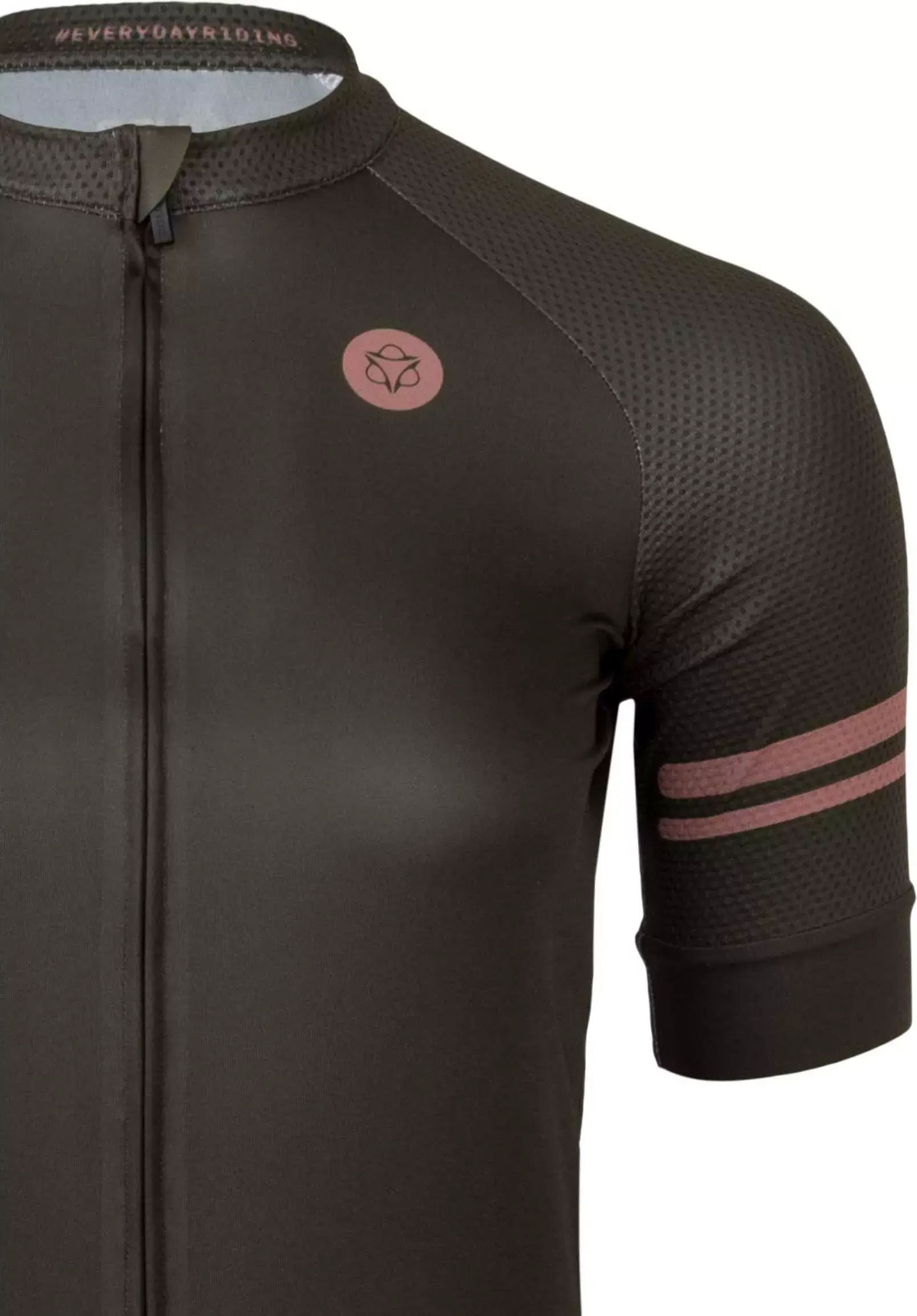 AGU Duo Essential Fietsshirt Korte Mouwen Donkergroen/Roze Dames