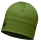 Buff Merino Wool 1 Layer Hat Buff Solid Military Groen