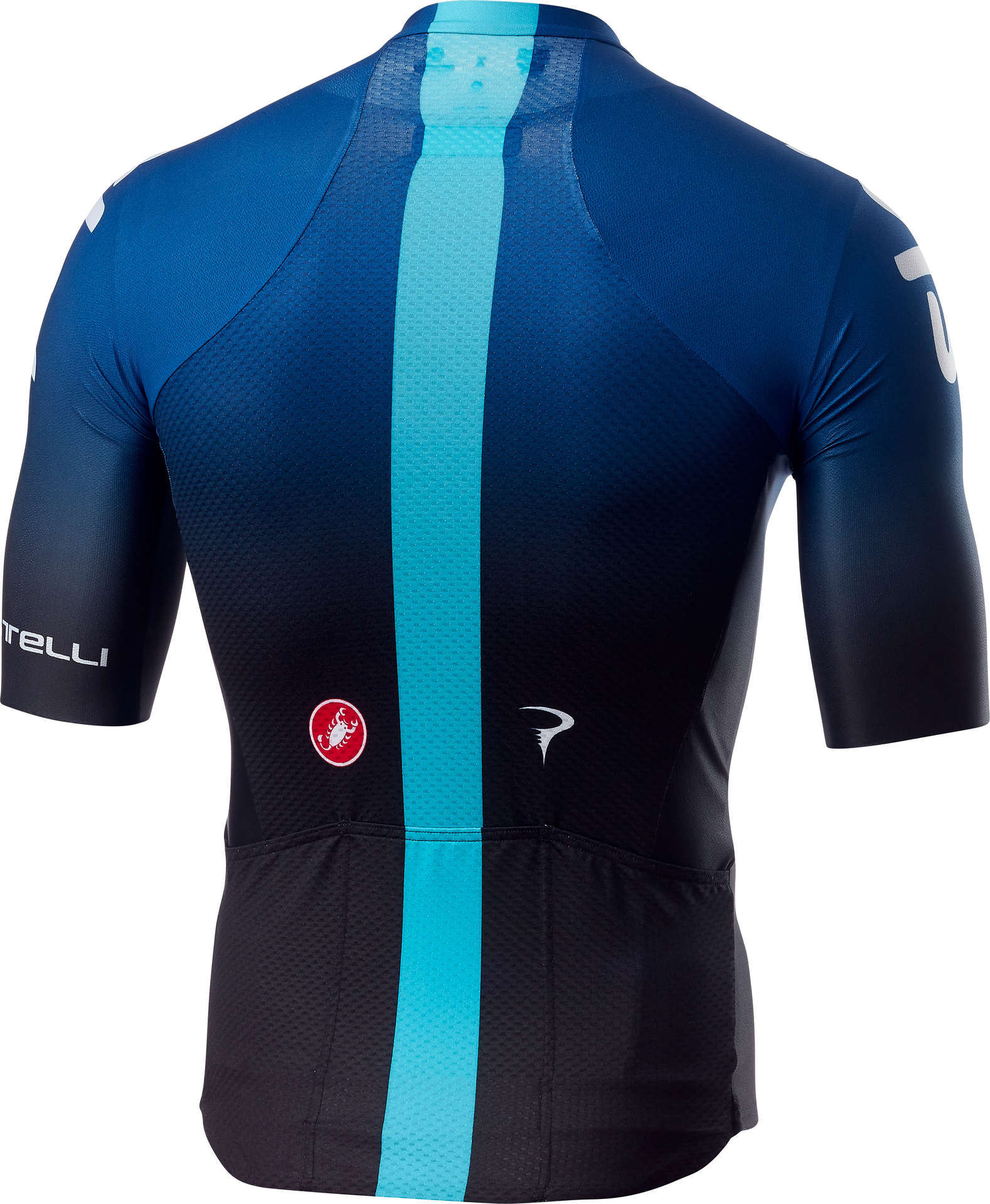 Castelli Team Sky Aero Race 6.0 Fietsshirt Korte Mouwen Zwart/Donkerblauw Heren