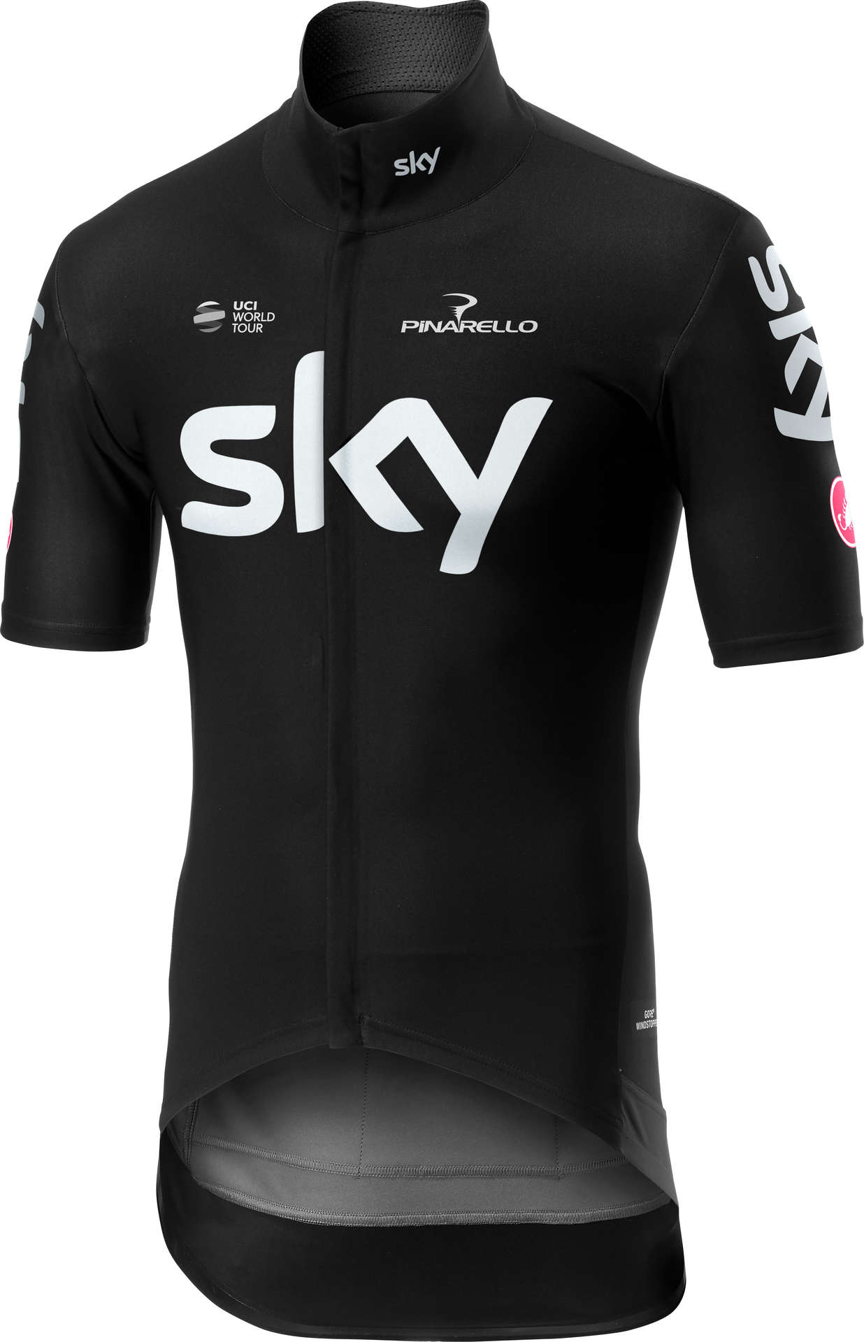 Castelli Team Sky Gabba 3 Fietsshirt Korte Mouwen Zwart Heren