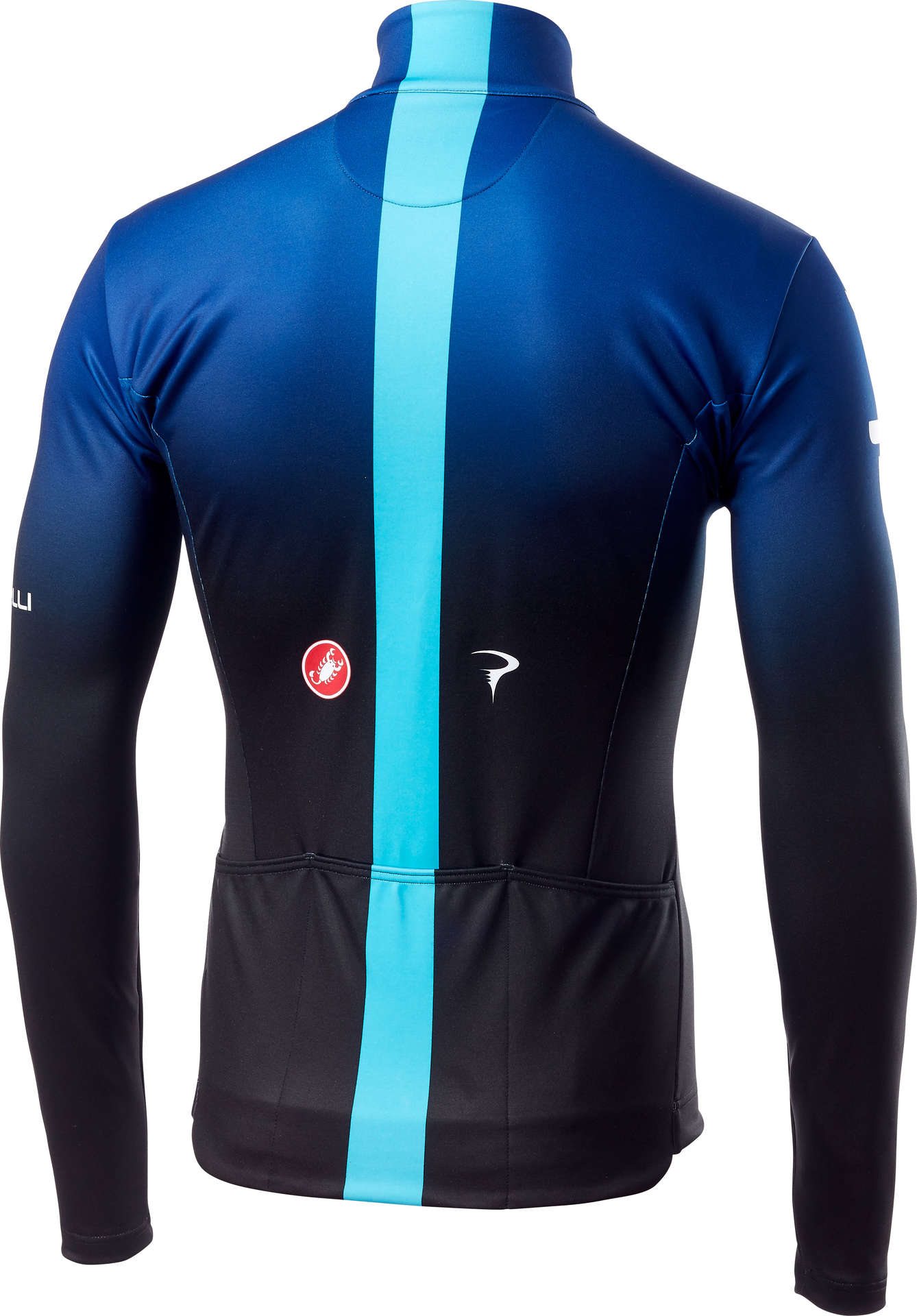 Castelli Team Sky Thermal Fietsshirt Lange Mouwen Zwart/Donkerblauw Heren