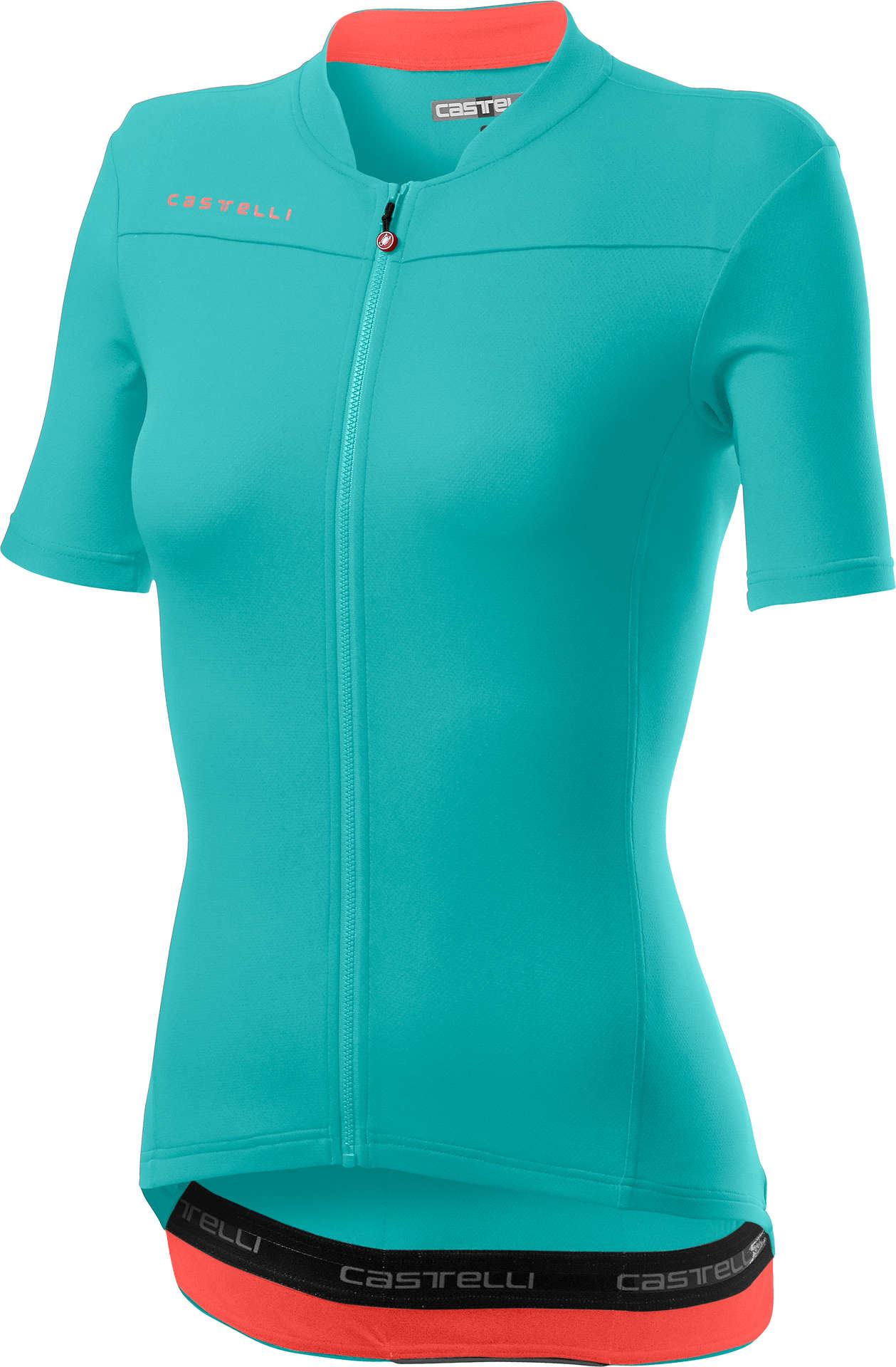 Castelli Anima 3 Fietsshirt Korte Mouwen Blauw/Roze Dames