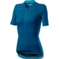 Castelli Anima 3 Fietsshirt Korte Mouwen Blauw/Lichtblauw Dames