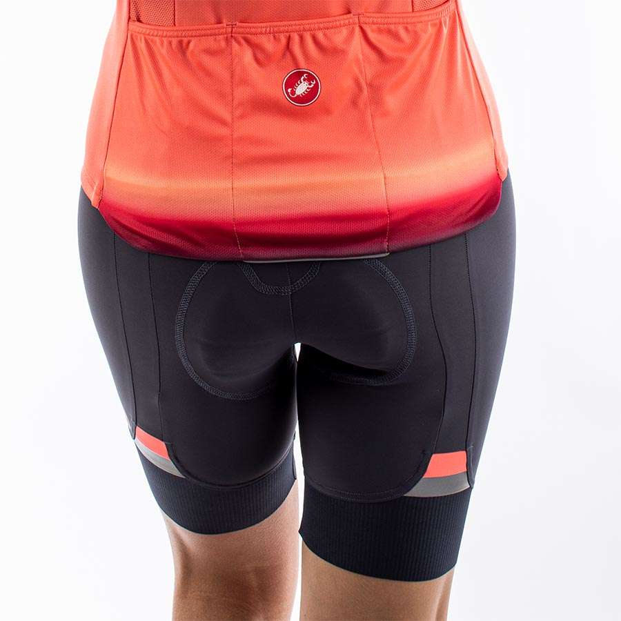 Castelli Prima Fietsbroek Kort Grijs/Groen Dames