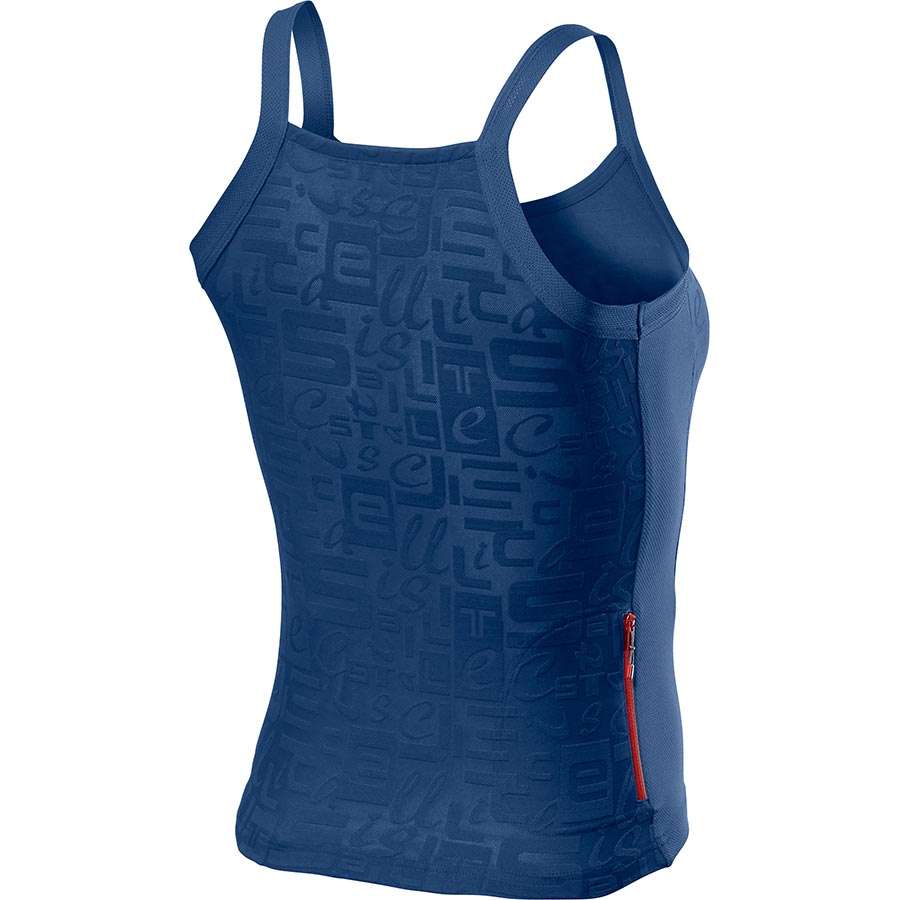 Castelli Promessa Jacquard Bavette Fietsshirt Zonder Mouwen Donkerblauw Dames