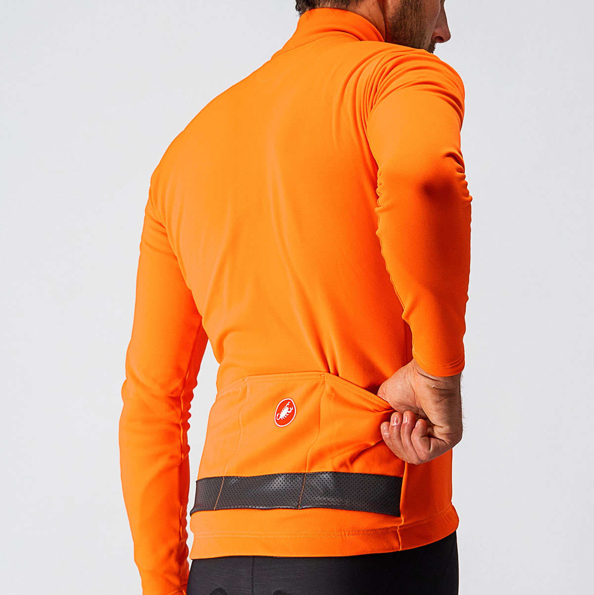 Castelli Puro 3 Fietsshirt Lange Mouwen Oranje Heren