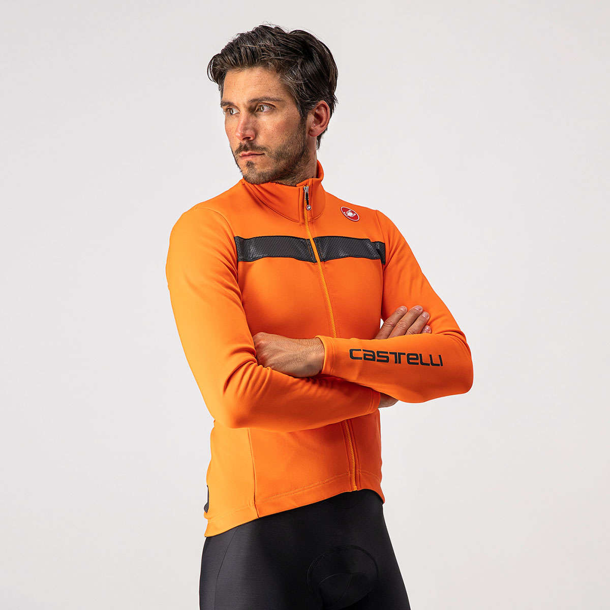 Castelli Puro 3 Fietsshirt Lange Mouwen Oranje Heren