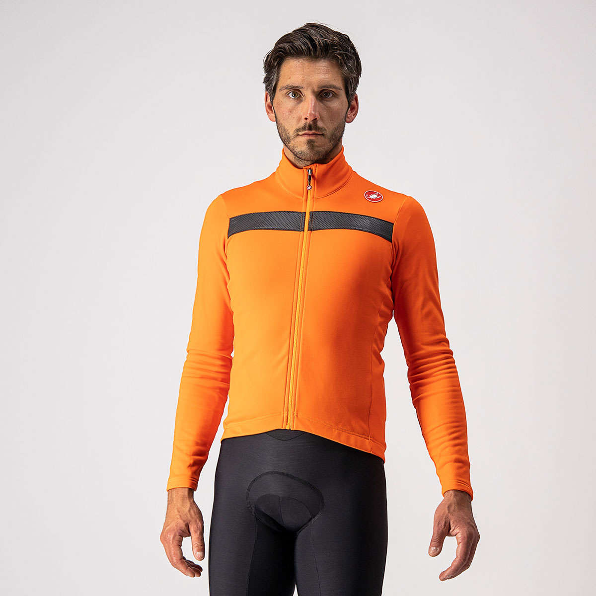 Castelli Puro 3 Fietsshirt Lange Mouwen Oranje Heren