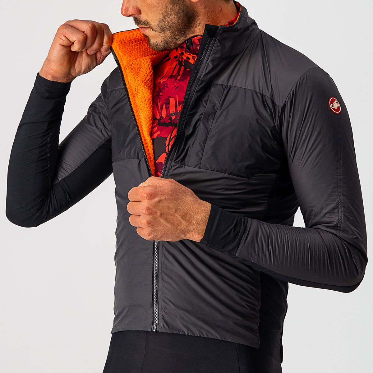 Castelli Unlimited Puffy Fietsjack Donkergrijs Heren