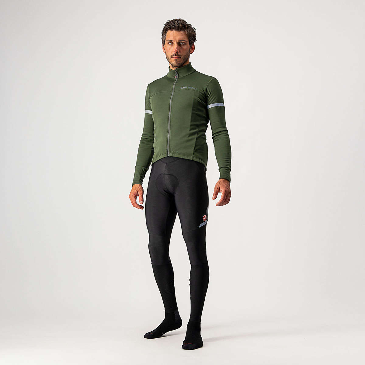 Castelli Fondo 2 FZ Fietsshirt Lange Mouwen Groen Heren