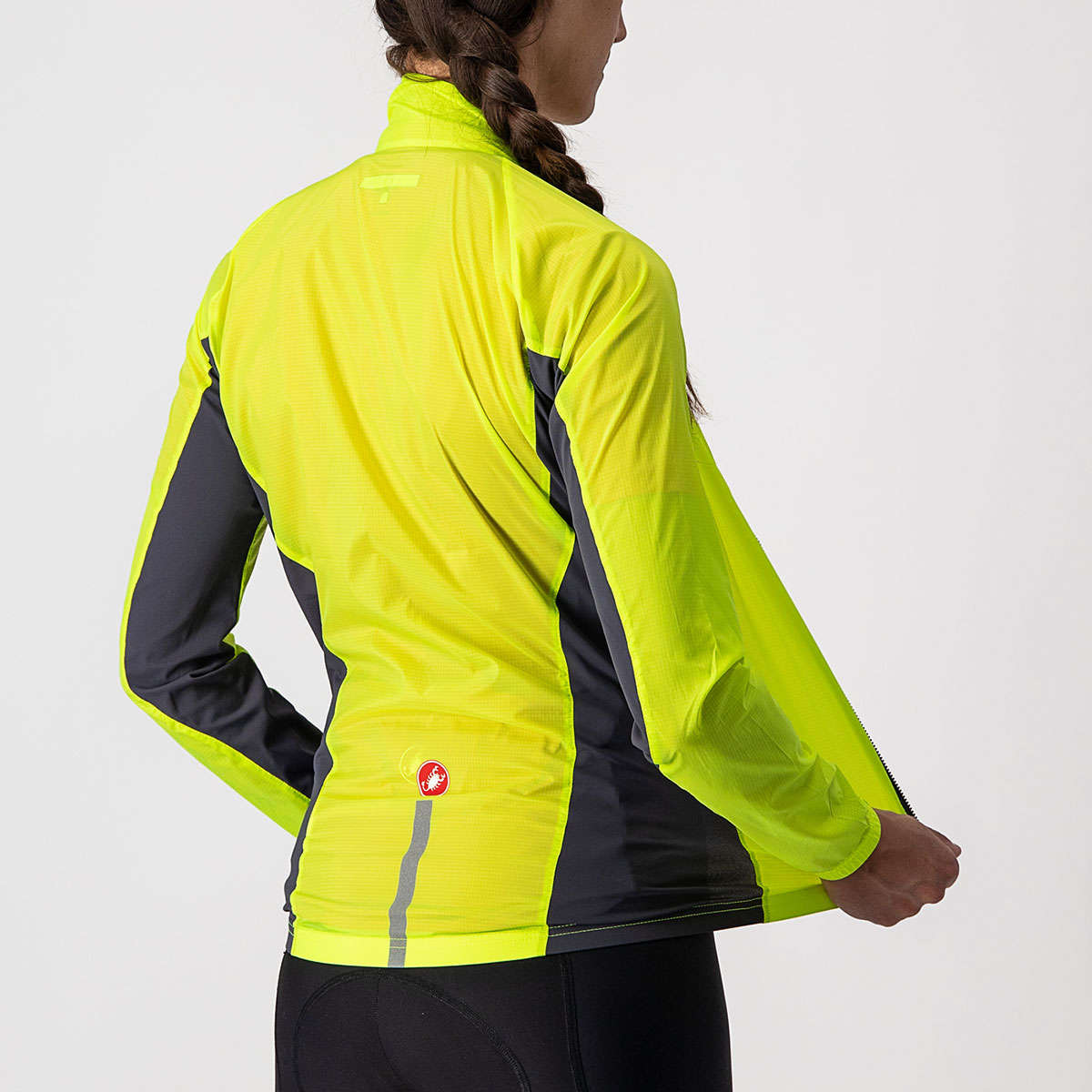 Castelli Squadra Stretch Windjack Fluo Geel Dames