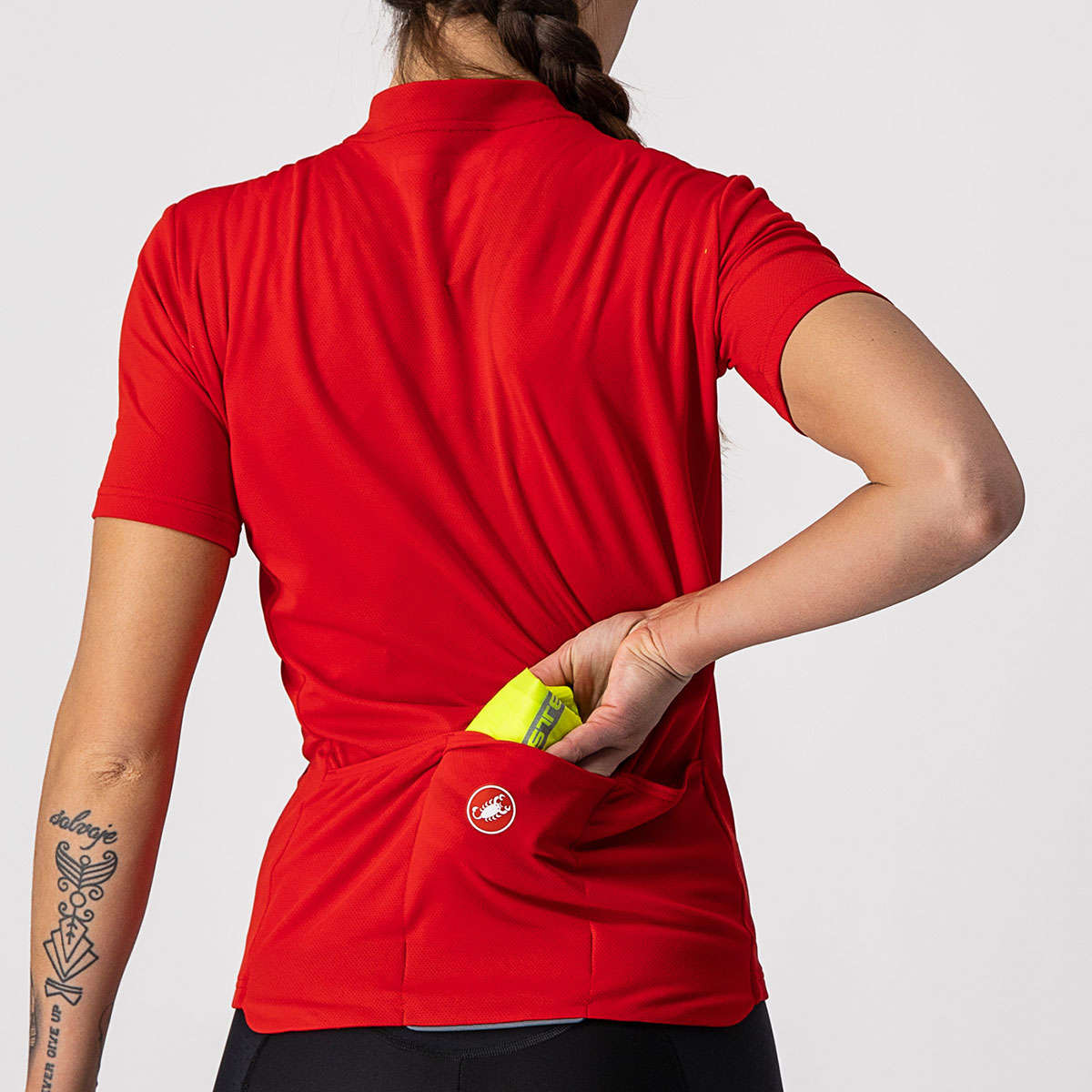 Castelli Squadra Stretch Windjack Fluo Geel Dames