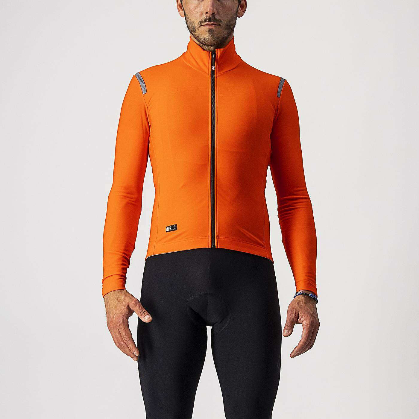 Castelli Tutto Nano Ros Fietsshirt Lange Mouwen Oranje Heren