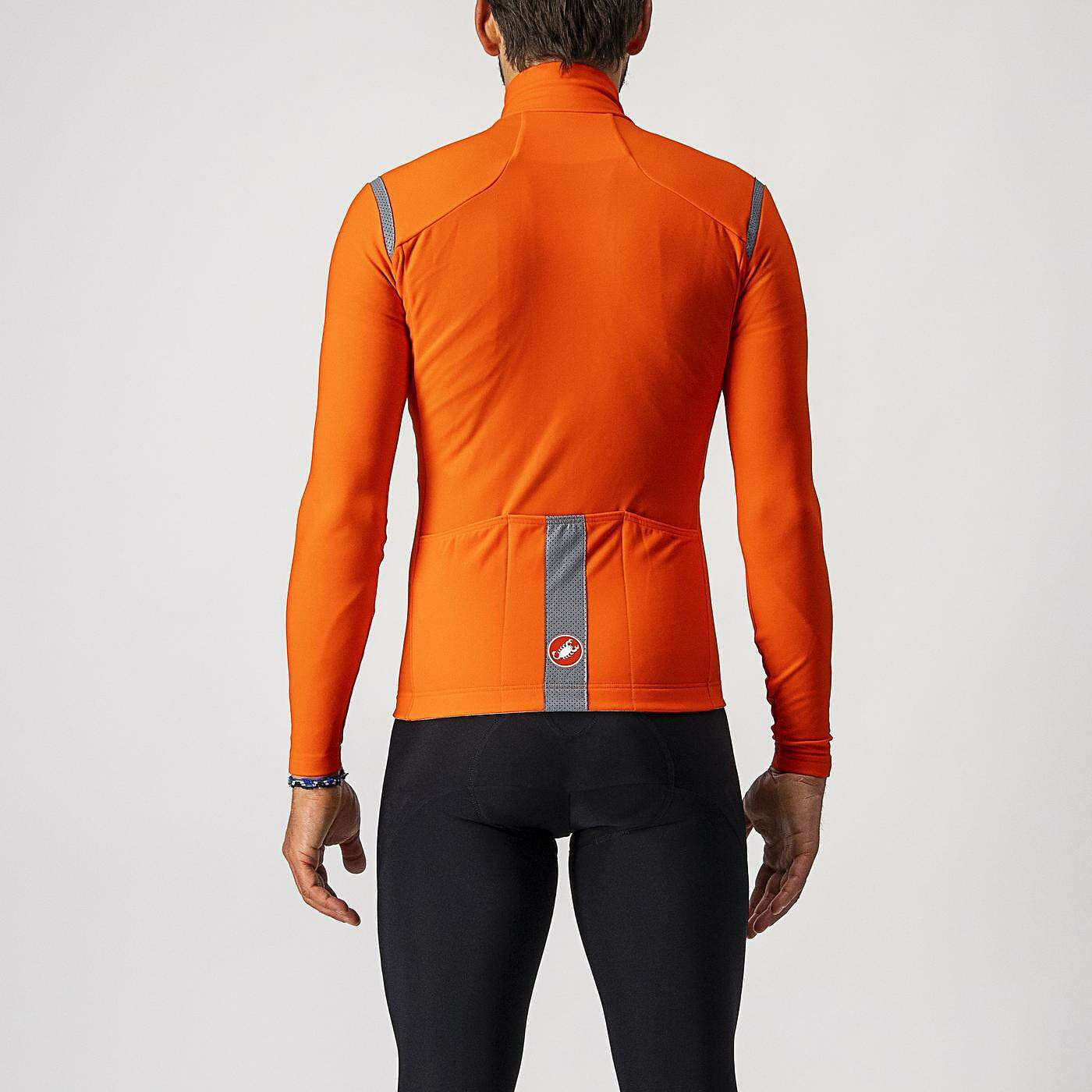 Castelli Tutto Nano Ros Fietsshirt Lange Mouwen Oranje Heren