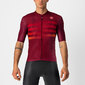 Castelli Endurance Pro Fietsshirt Korte Mouwen Bordeauxrood/Oranje Heren