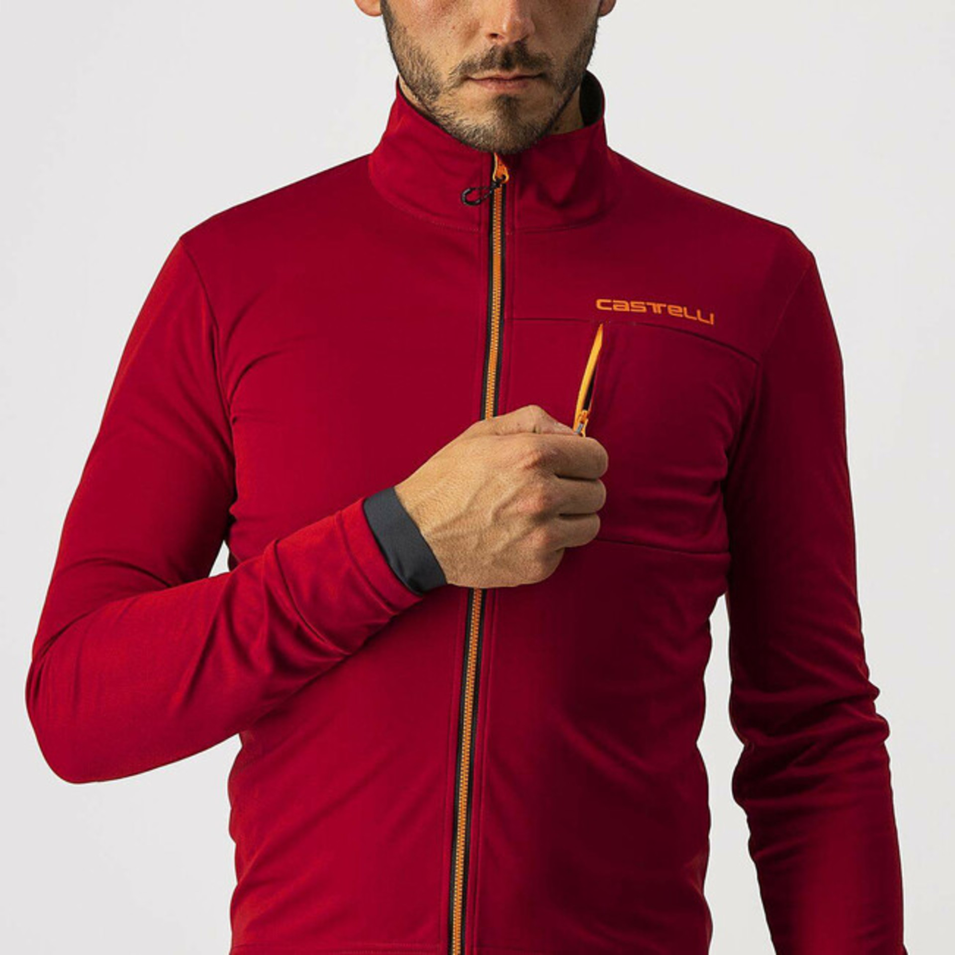 Castelli Go Fietsjack Rood/Oranje Heren