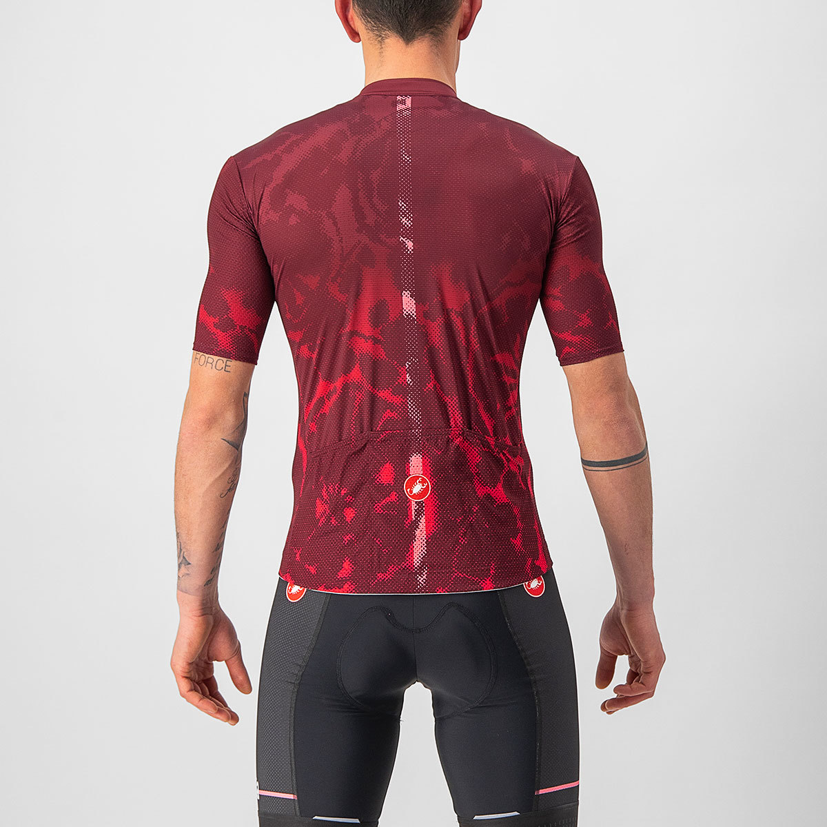 Castelli GIRO Sforzato Fietsshirt Korte Mouwen Donkerrood Heren