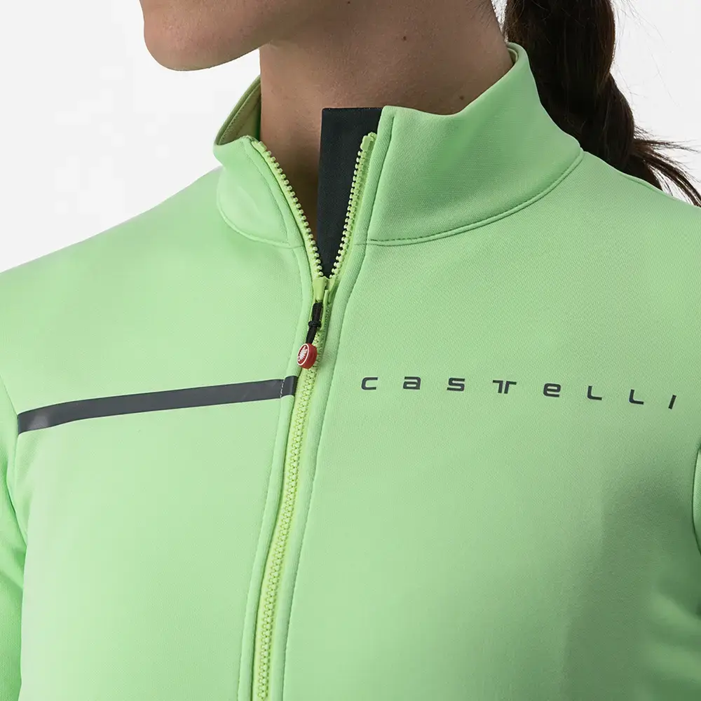 Castelli Sinergia 2 FZ Fietsshirt Lange Mouwen Groen Dames