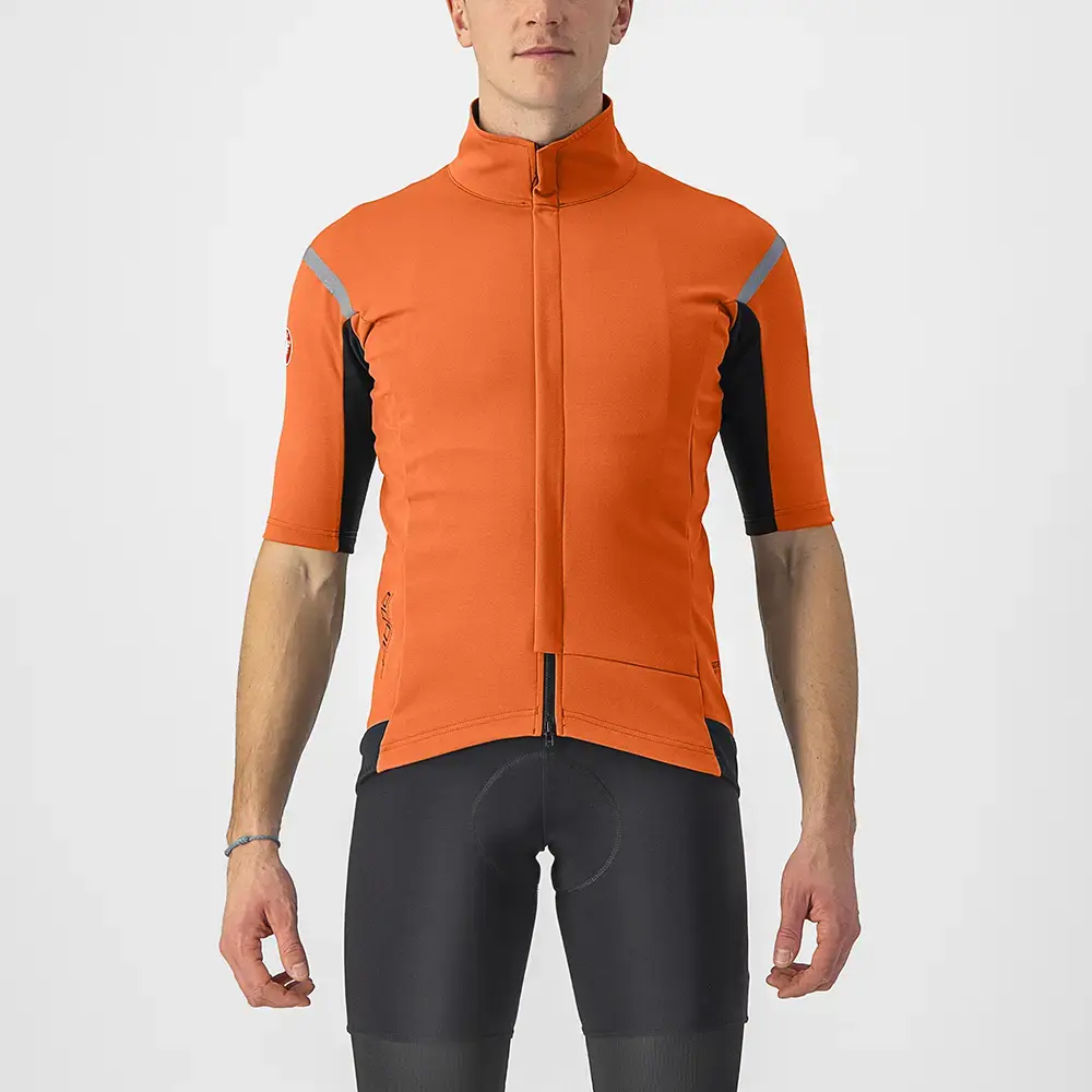 Castelli Gabba RoS 2 Fietsshirt Korte Mouwen Oranje/Donkergrijs Heren