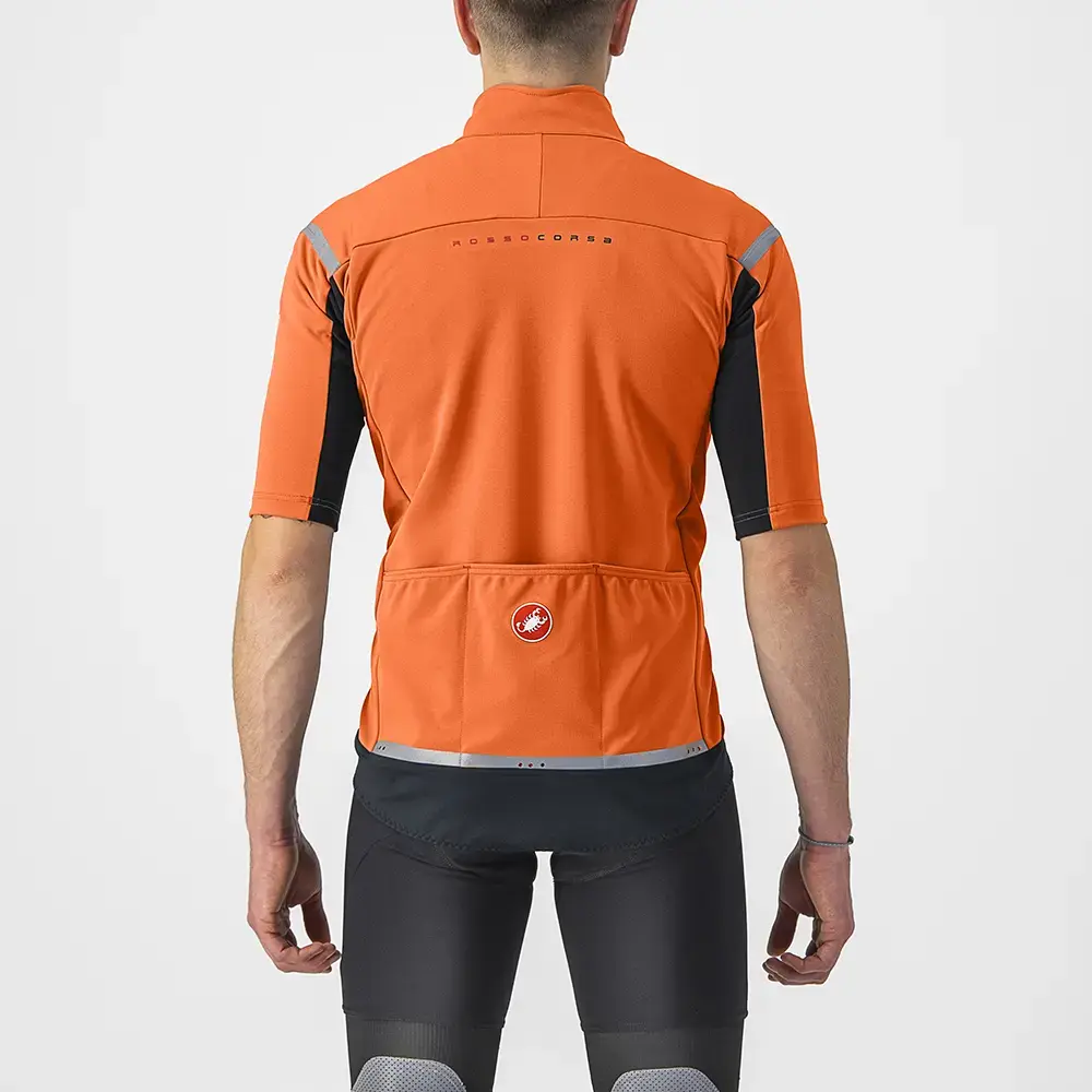 Castelli Gabba RoS 2 Fietsshirt Korte Mouwen Oranje/Donkergrijs Heren