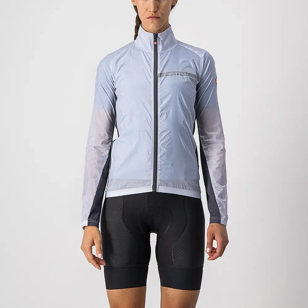 Castelli Squadra Stretch Windjack Zilvergrijs/Donkergrijs Dames