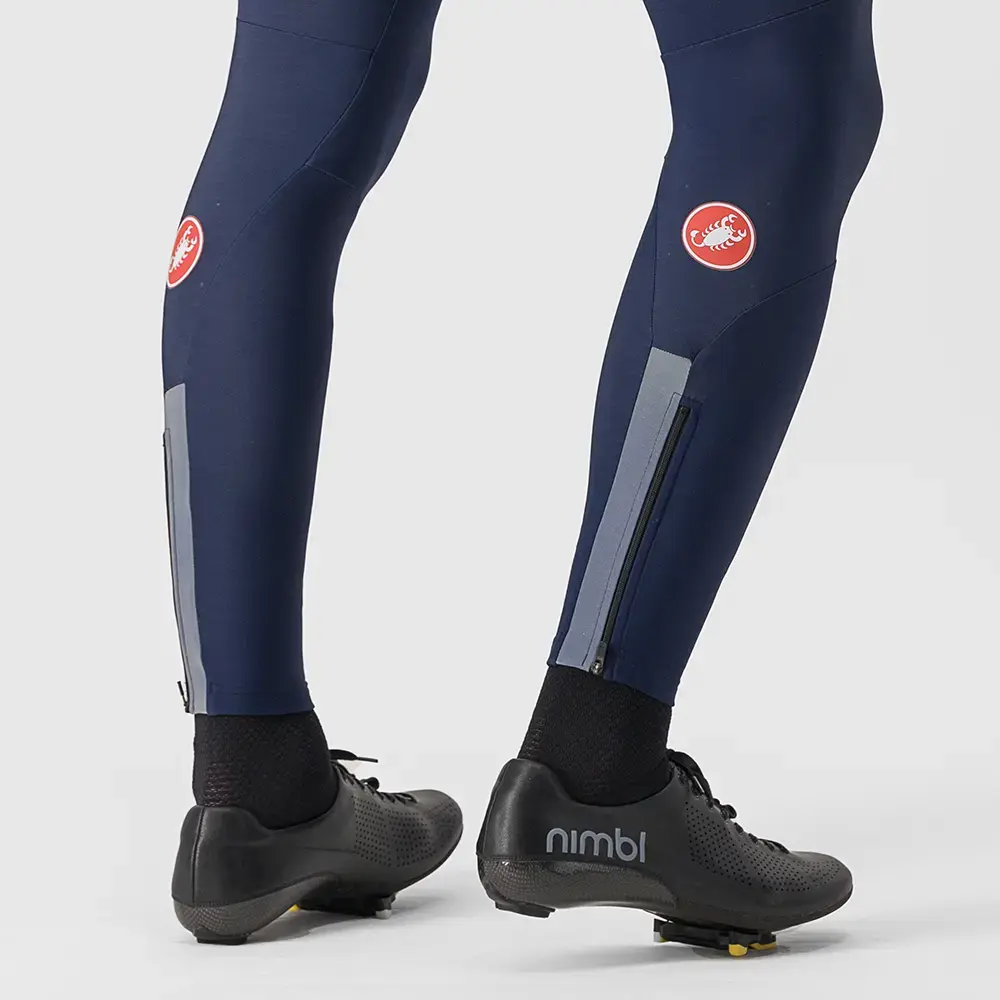 Castelli Sorpasso Ros Fietsbroek Lang Met Zeem Donkerblauw Heren