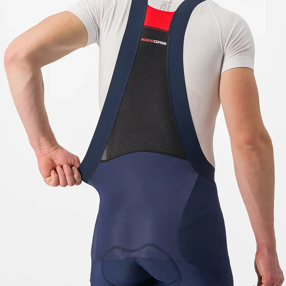 Castelli Sorpasso Ros Fietsbroek Lang Met Zeem Donkerblauw Heren