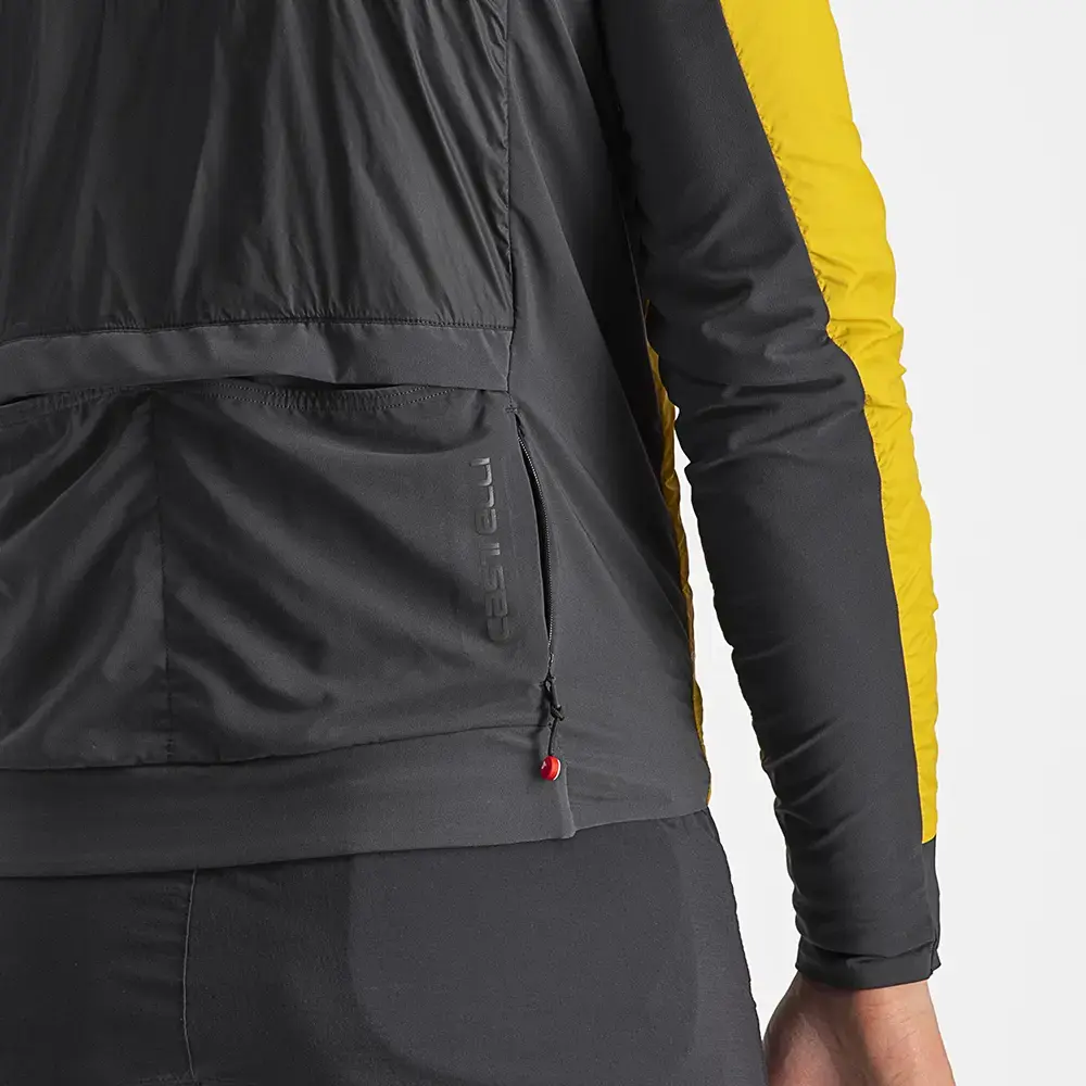 Castelli Unlimited Puffy Fietsjack Geel/Grijs Heren