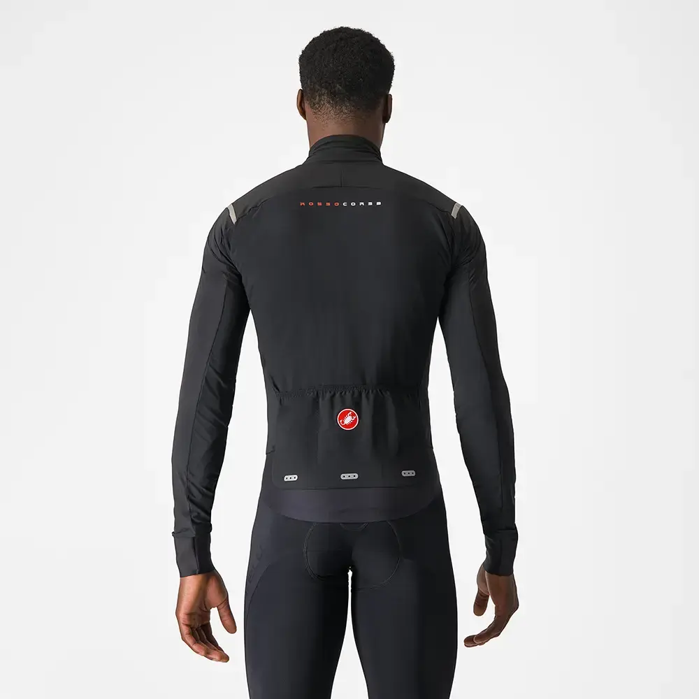 Castelli Alpha Flight Ros Fietsjack Zwart/Zilver Reflex Heren