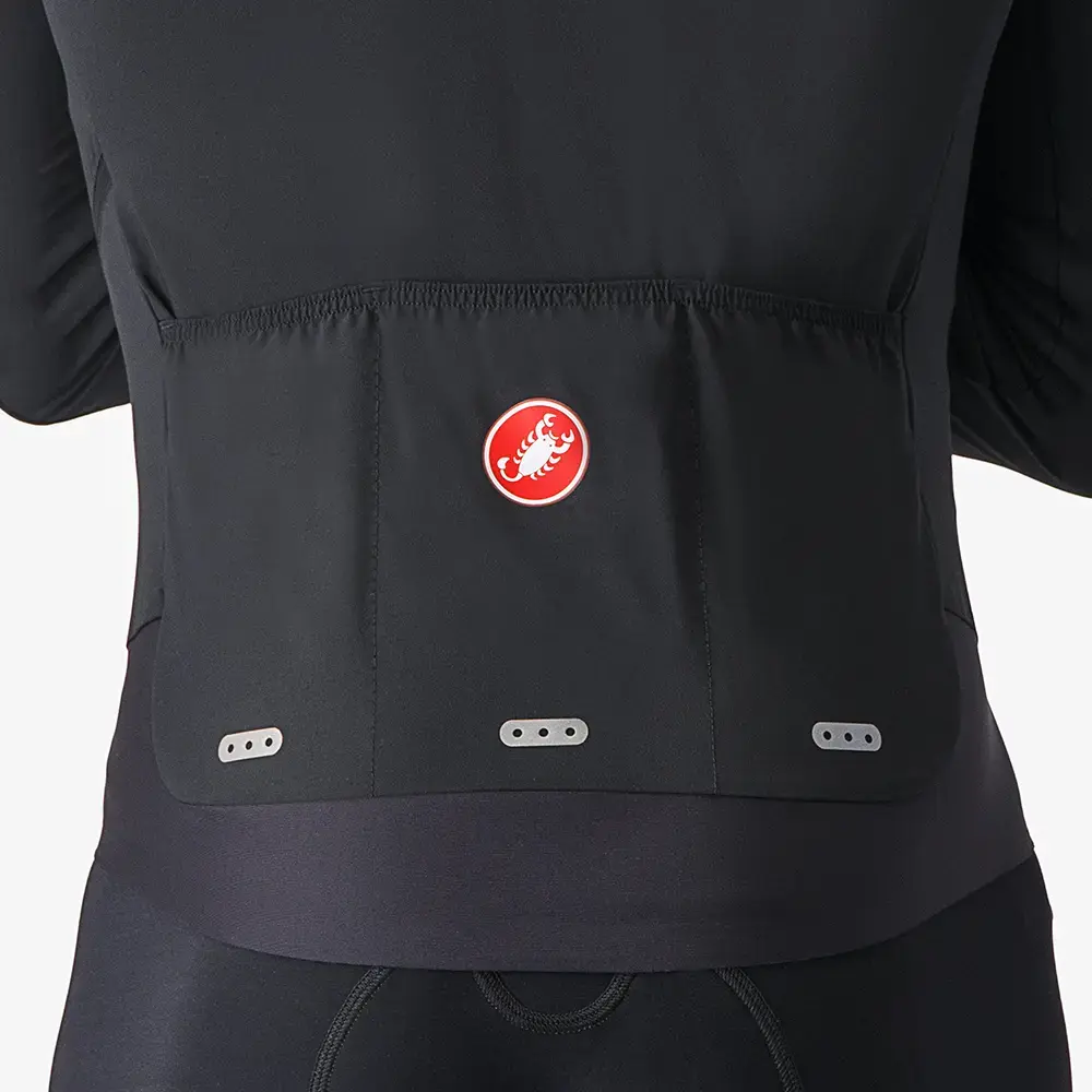 Castelli Alpha Flight Ros Fietsjack Zwart/Zilver Reflex Heren