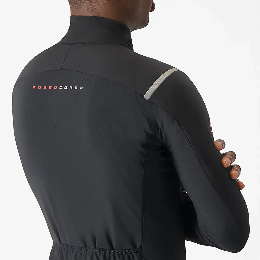 Castelli Alpha Flight Ros Fietsjack Zwart/Zilver Reflex Heren