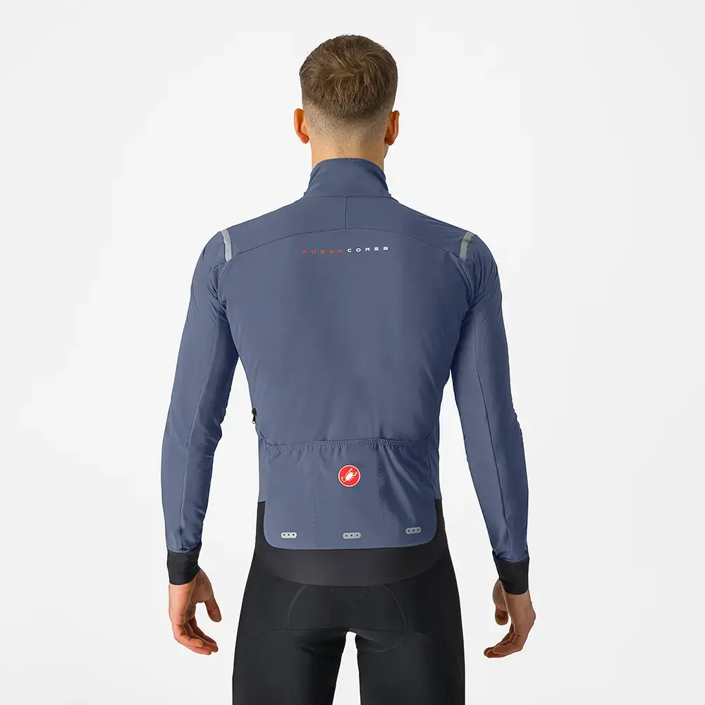 Castelli Alpha Flight Ros Fietsjack Blauw/Zilver Reflex Heren