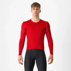 Castelli Fly Fietsshirt Lange Mouwen Rood Heren