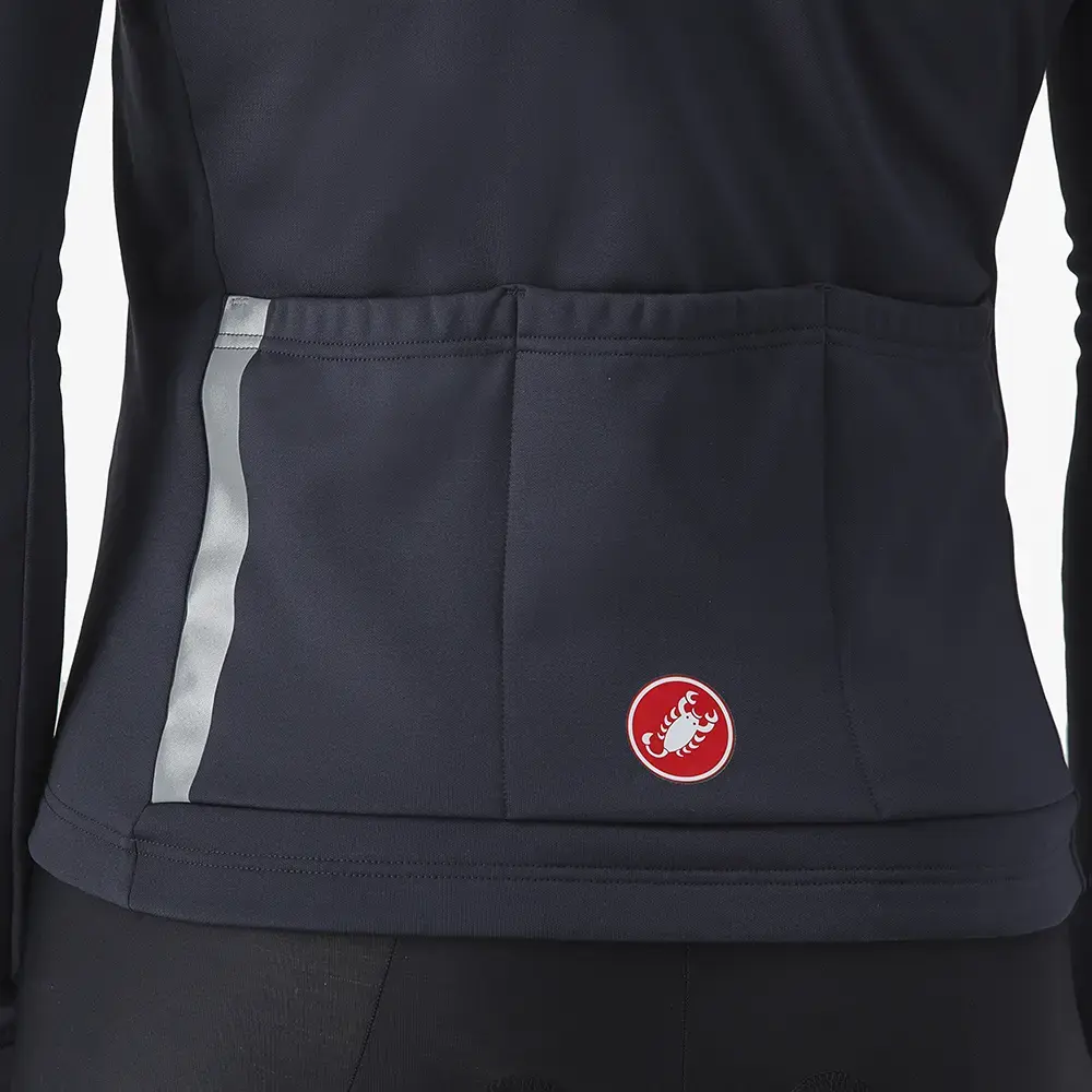 Castelli Entrata Thermal Fietsshirt Lange Mouwen Zwart/Rood Heren