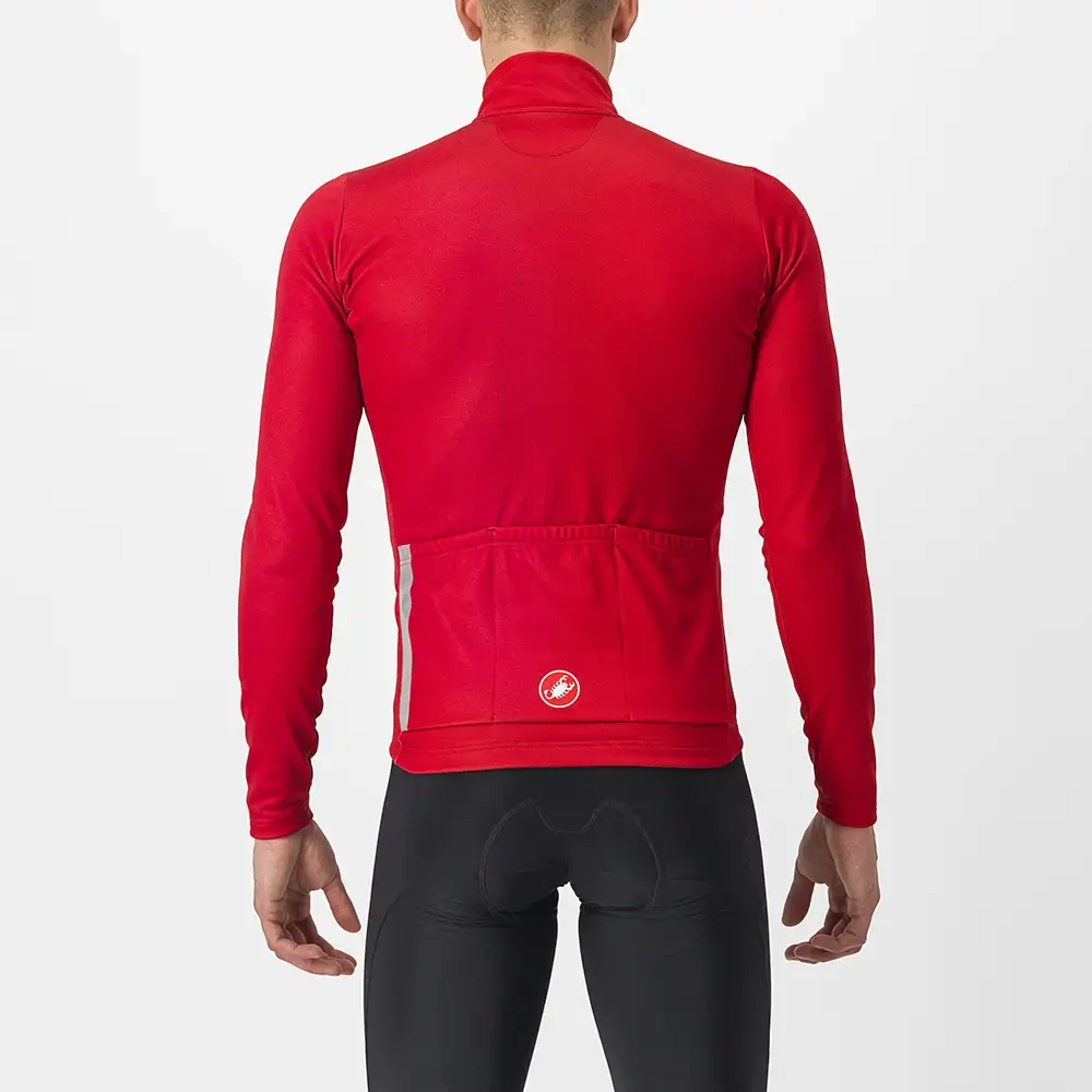 Castelli Entrata Thermal Fietsshirt Lange Mouwen Rood/Zwart Heren