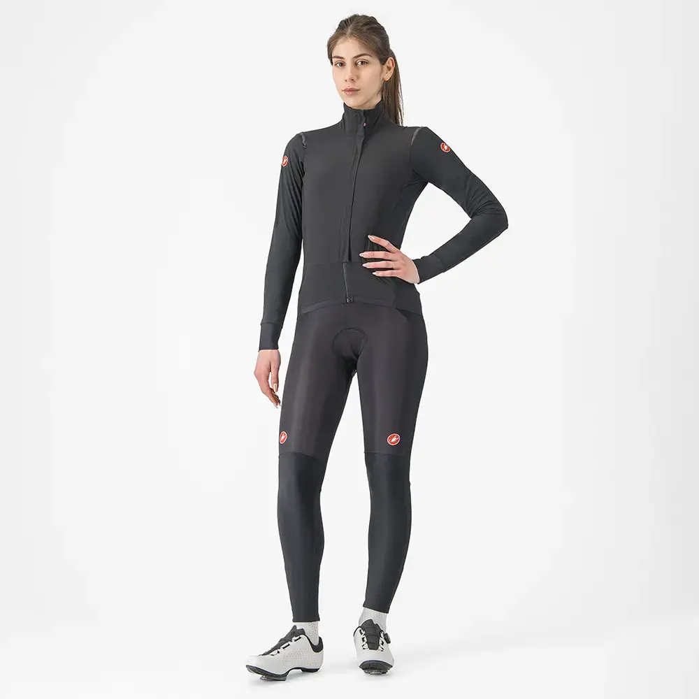 Castelli Alpha Flight Ros Fietsjack Zwart/Zwart Reflex Dames