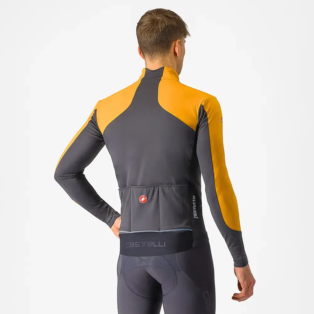 Castelli Perfetto Air Fietsjack Oranje/Donkergrijs Heren