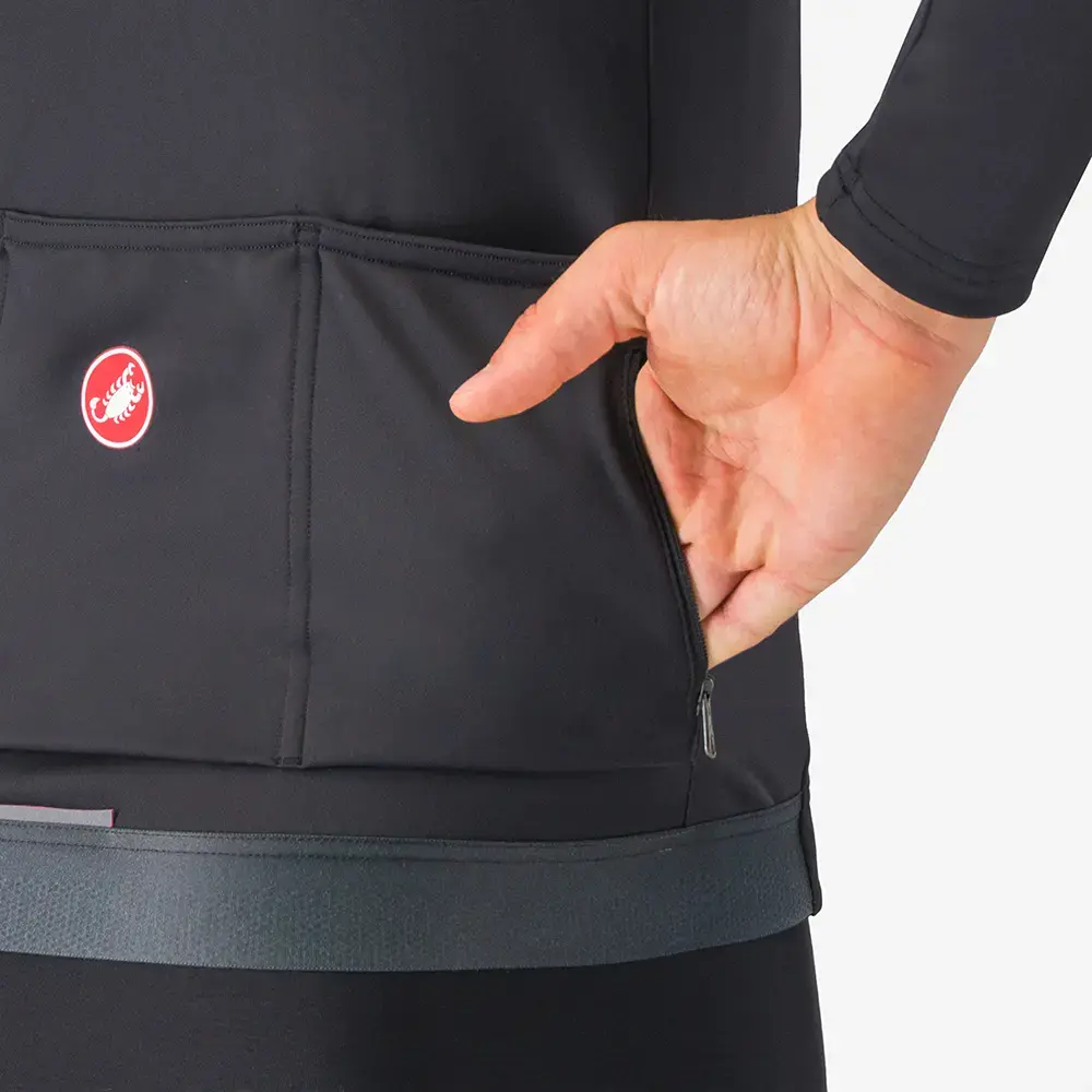 Castelli Espresso Thermal Fietsshirt Lange Mouwen Zwart Heren