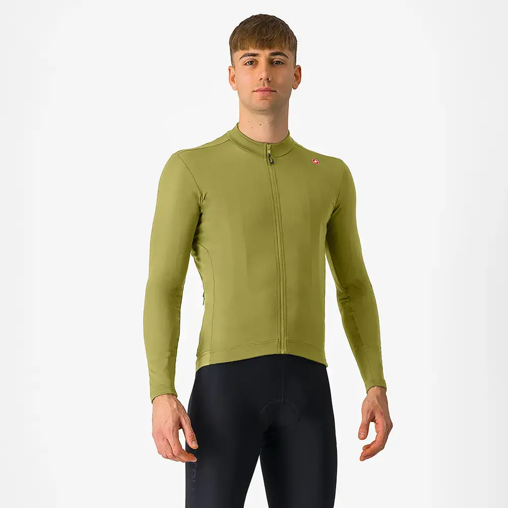 Castelli Espresso Thermal Fietsshirt Lange Mouwen Groen Heren