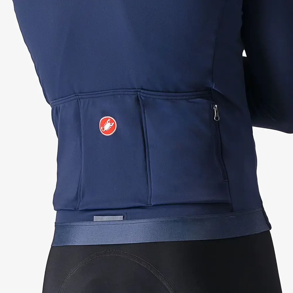 Castelli Espresso Thermal Fietsshirt Lange Mouwen Blauw Heren