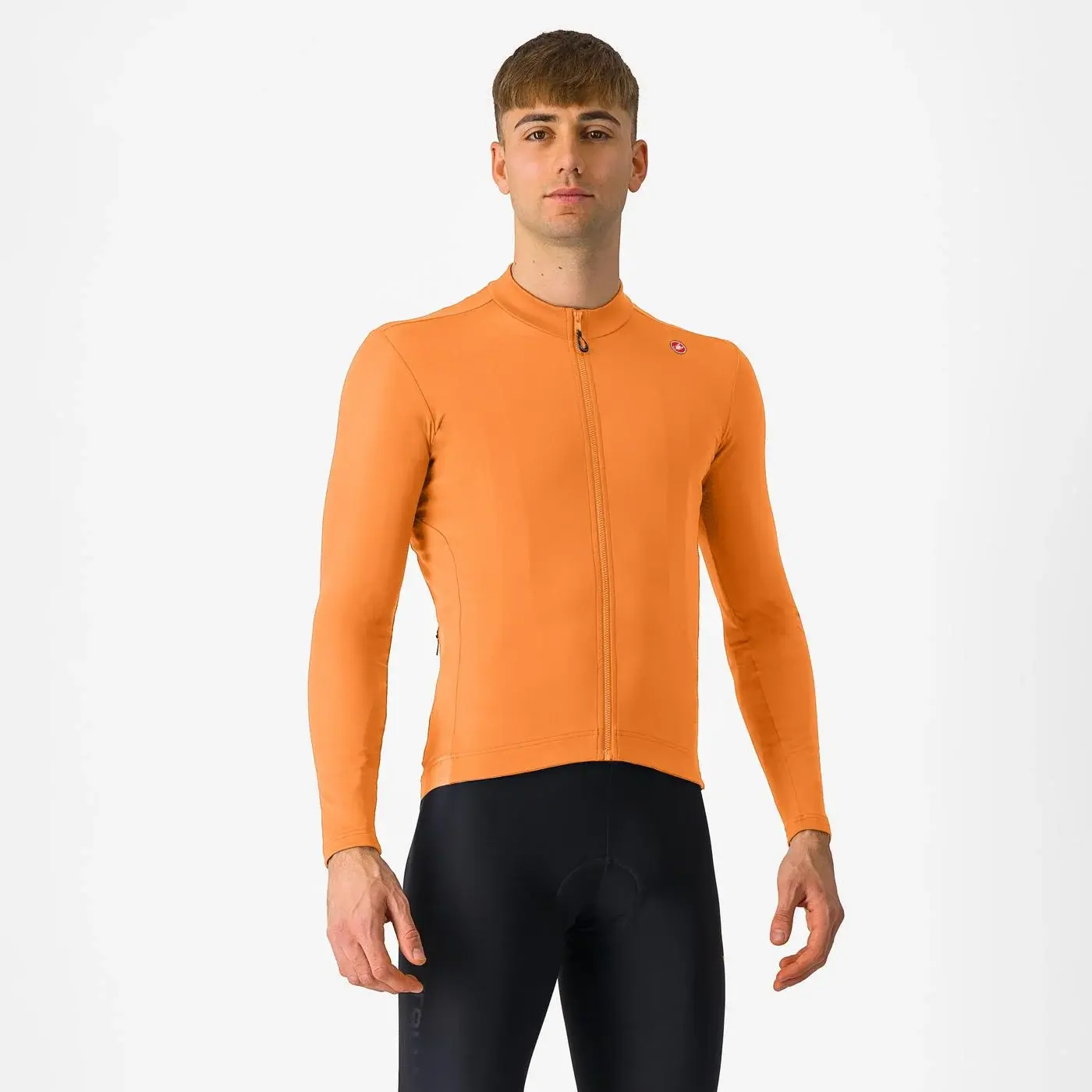 Castelli Espresso Thermal Fietsshirt Lange Mouwen Oranje/Donkergrijs Heren